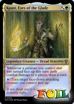 Kaust, Eyes of the Glade 0001 MTG Commander MKC Mythic NP Foil - Image 1