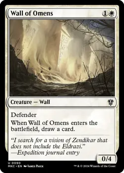 Wall of Omens 0090 MTG Commander MKC Uncommon NP - Image 1