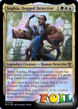 Sophia, Dogged Detective 0008 MTG Commander MKC Mythic NP Foil - Image 1
