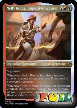 Nelly Borca, Impulsive Accuser - Thick Stock 0052 MTG MKC Mythic NP Foil - Image 1