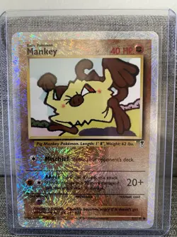 Pokemon TCG Mankey Legendary Collection Reverse Holo Foil Card 81/110 - Image 1