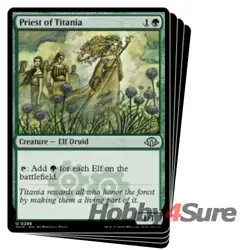 Priest Of Titania X4 M/NM Magic: The Gathering MTG Modern Horizons 3 - Image 1