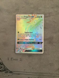 Pokemon TCG Crimson Invasion Alolan Exeggutor GX 118/111 Secret NM - Image 1