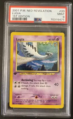 Lugia #20 1st Edition - 2001 Pokemon Neo Revelation - PSA 9 - WOTC - Image 1