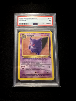 PSA 7 Pokemon TCG 1999 Pokemon Fossil 1st Edition #20 Gengar NM - Image 1