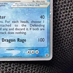 Pokemon TCG Gyarados EX Fire Red Leaf Green Holo Rare Card 109/112 DMG Creased - Image 5