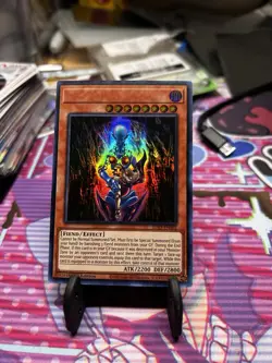 Yugioh Dark Necrofear LDS3-EN002 No Name No Imprint Misprint Ultra Rare Error - Image 1