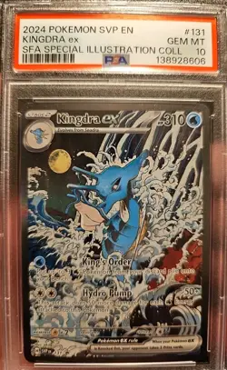 Pokemon TCG 2024 SVP EN-SV Black Star Promo Kingdra EX #131 PSA 10 - Image 1