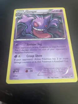 Pokemon Gengar TCG XY Breakthrough Holo Rare Card 60/162 (Cosmos) - Image 2