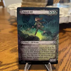 Magic The Gathering Eclipsed Elf (Showcase) Lorwyn Eclipsed Foil AND Regular - Image 1