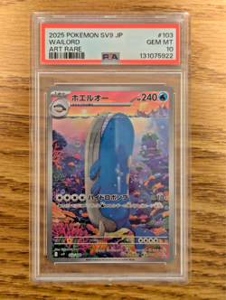 PSA 10 Gem Mint Wailord AR 103/100 sv9 Battle Partners Pokemon TCG Japanese - Image 1