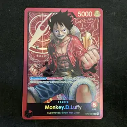 One Piece English Monkey.D.Luffy ST01-001 Leader Foil - LP - Free Shipping - Image 1