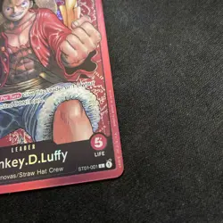 One Piece English Monkey.D.Luffy ST01-001 Leader Foil - LP - Free Shipping - Image 3