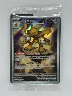 Sealed Pokemon Alakazam MEP 09 2025 Mega Evolution ETB Black Star Promo Card New - Image 1