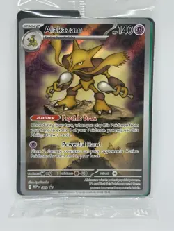 Sealed Pokemon Alakazam MEP 09 2025 Mega Evolution ETB Black Star Promo Card New - Image 2