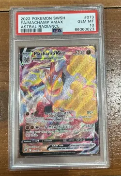 Machamp Vmax 073/189 Astral Radiance Full Art Holo 🔥 Pokemon PSA 10 - Image 1