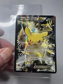 Pokemon TCG Pikachu EX Yx/124 Ultra Rare Full Art Holo Foil Near Mint - Image 3