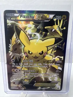Pokemon TCG Pikachu EX Yx/124 Ultra Rare Full Art Holo Foil Near Mint - Image 5