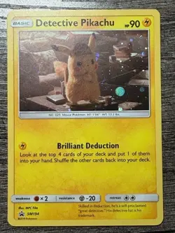 POKEMON CARD HOLO DETECTIVE PIKACHU SM194 PROMO 2019 LP - Image 1