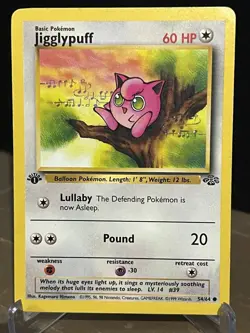 Pokemon TCG 1st Edition Jigglypuff 54/64 Jungle - Image 1