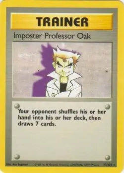 Impostor Professor Oak - 73/102 - Rare - Unlimited LP TCG Pokemon - Image 1