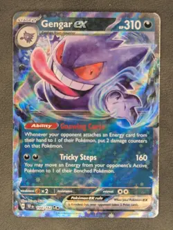 Gengar ex - 104/162 Pokemon TCG Double Rare SV05: Temporal Forces Near Mint - Image 1