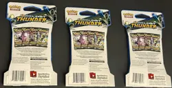 Pokemon SUN & MOON LOST THUNDER THREE Factory Sealed Unopened Booster Pack Lot - Image 2