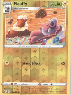 Flaaffy Reverse Holo Pokemon tcg SWSH03: Darkness Ablaze #056/189 - Image 1