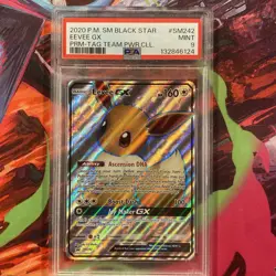 2020 Pokemon Eevee GX SM242 Pokemon TCG Promo Full Art PSA 9 - Image 1