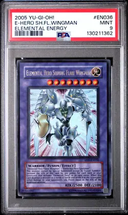 2005 YU-GI-OH! EEN-ELEMENTAL ENERGY ELEMENTAL HERO SHINING FLARE WINGMAN PSA 9 - Image 1