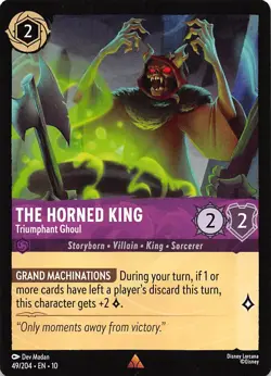 The Horned King Triumphant Ghoul 49/204 Whispers in the Well Disney Lorcana - Image 1