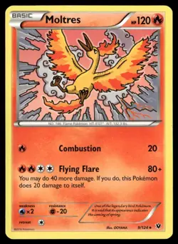 Moltres Rare XY - Fates Collide 9/124 LP Pokemon TCG - Image 1