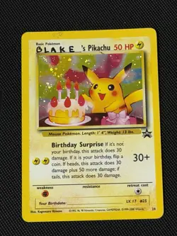 2021 Pokemon TCG Celebrations Birthday Pikachu Black Star Promo #24 - Image 1