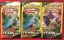 Pokemon Pokemon Sun and Moon Team Up 3-Card Mini Booster Packs 2019 **Lot of 3** - Image 1