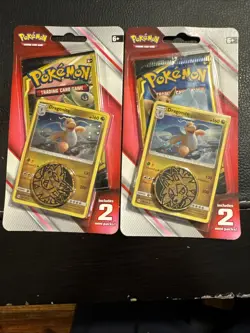 Pokemon 2019 Sun & Moon Team Up Blister (2) 3 Card Mini Booster Packs LOT OF 2 - Image 1