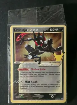 Pokemon Celebrations GRENINJA Gold Star Holo Promo SWSH144 Black Star SEALED - Image 1