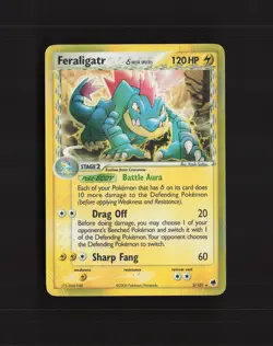 Feraligatr δ 2/101 EX Dragon Frontiers Holo Rare Pokemon Card DMG - Image 1