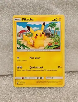 Pokemon TCG Pikachu 30/111 SM Crimson Invasion Regular Common NM - Image 1