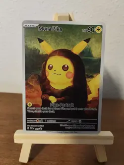 Pikachu Monalisa Pokemon Van Gogh Black Star Promo Custom Card - Image 1