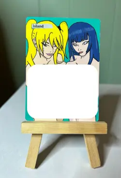 Magic-MTG/Altered/Island/ Naruto & Hinata Hand-Painted card - Image 1