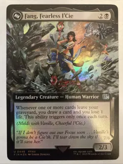 FOIL Extended Art Fang, Fearless l'Cie, MTG, Final Fantasy, Magic NM, 446 U - Image 1