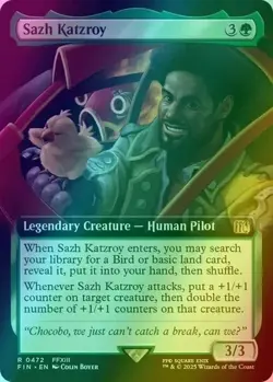 Sazh Katzroy (Extended Art) #472 (Foil) (NM) Final Fantasy FIN Magic MTG - Image 1