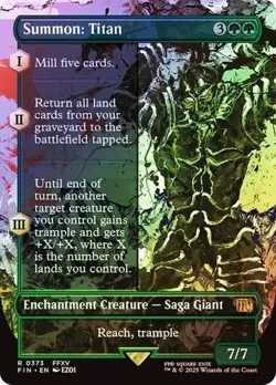 Summon: Titan (Borderless) Foil #373 Final Fantasy Foil - Image 1