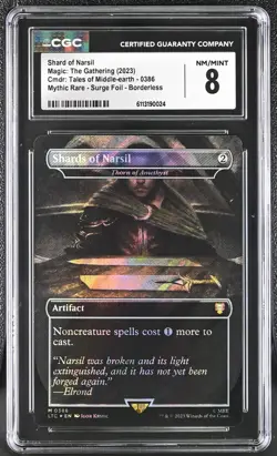 MTG Tales of Middle Earth LOTR Shards of Narsil Surge Foil 0386 CGC 8 Pop 1 - Image 1