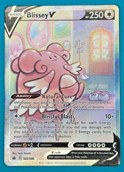 Pokemon TCG Blissey V 183/198 Chilling Reign Alternate Art Full Art Near Mint - Image 1