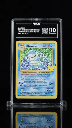 2021 Pokemon Celebrations Blastoise TAG 10 Classic Collection 2/102 - Image 1