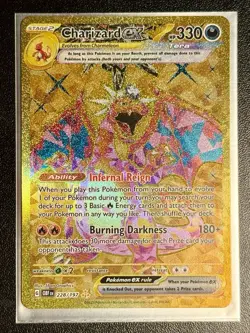 Charizard ex 228/197 Gold Hyper Rare Obsidian Flames Pokemon TCG NM - Image 1