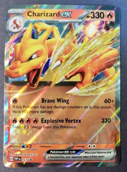 Pokemon Charizard ex SVP 161 Scarlet & Violet Holo Black Star Promo NM - Image 1