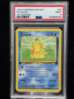 Psyduck #65 1st Edition Team Rocket 2000 Pokemon PSA 9 💦 - Image 1