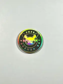 2026 Pikachu 051 Stamped Pokemon Day 30th Anniversary Promo with Swirl + Coin! - Image 5